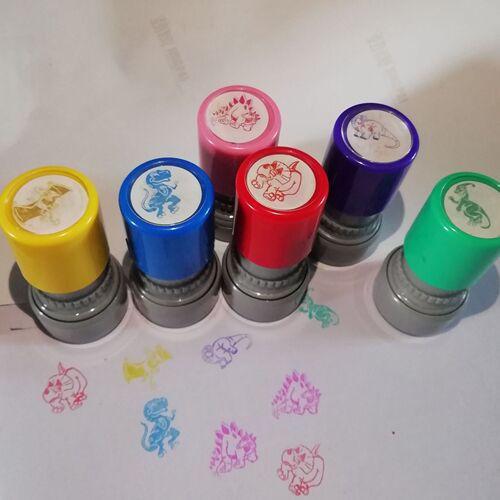 Teacher photosensitive children's cartoon small name seal encouragement reward seal ink pad student stationery engraving seal