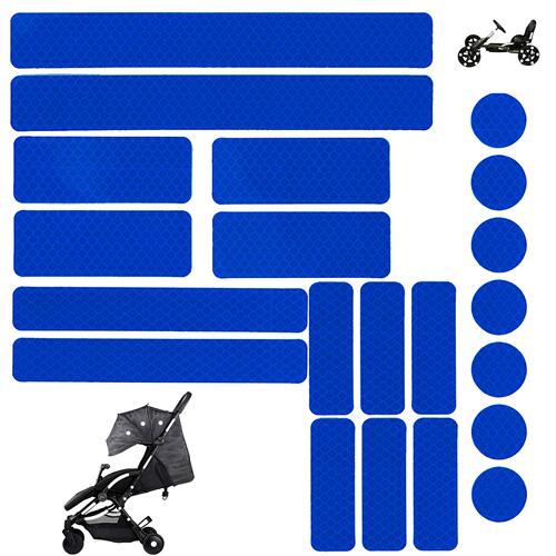Popular mountain bike frame adhesive honeycomb grid sticker reflective strip warning sign rhombus lattice 21pcs