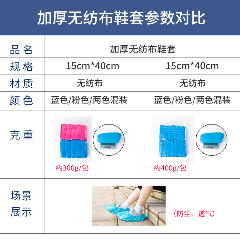 Cubierta del zapato engrosada antideslizante interior del hogar cubierta del zapato no tejida cubierta del pie desechable resistente al desgaste sala de informática estudiante pie cubierta niños