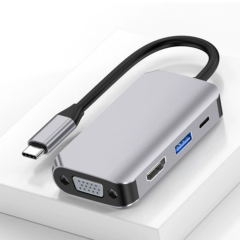 Граница торговли док-станция Type-C расширяет USB до HDMI VGA HUB многофункциональная проводная