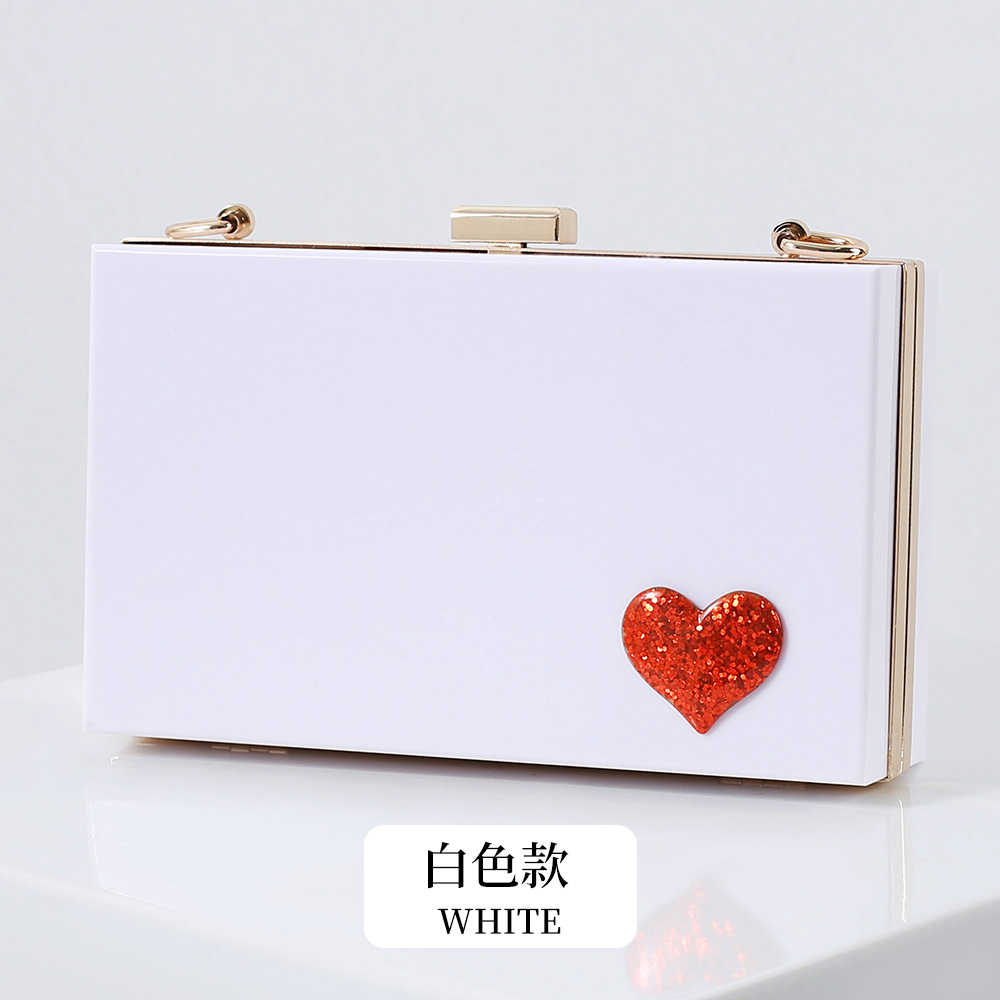 Estilo coreano fresco de acrílico embrague precioso partido banquete bolsa versátil vestido pequeño bolso cuadrado banquete bolso de noche