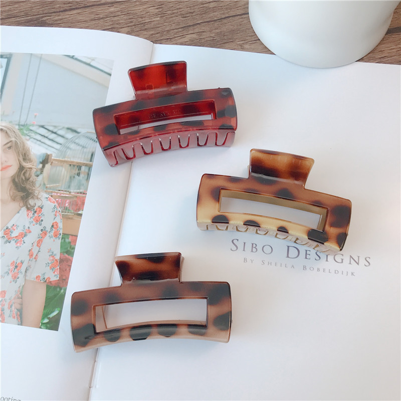 Pinza tiburón rectangular XL 2024, premium para mucho cabello