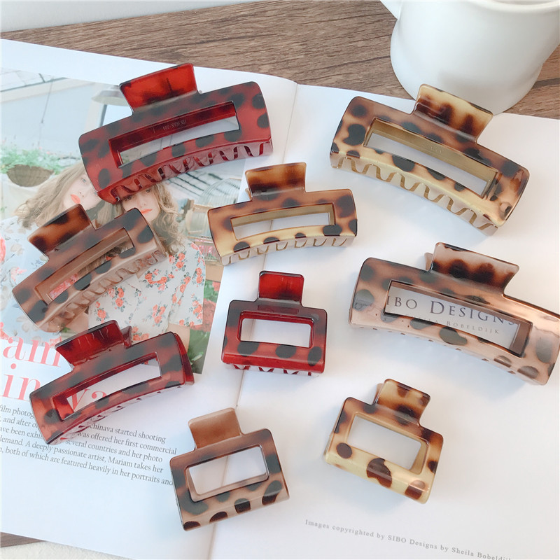 Pinza tiburón rectangular XL 2024, premium para mucho cabello