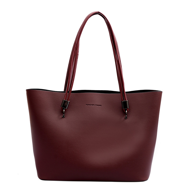 Bolso grande bolsa de compras para mujeres 2021 nueva moda europea y americana simple elegante bolso de hombro suave textura de cuero bolso de mano
