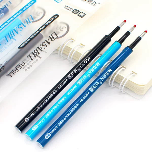 Stationery Hot Erasable Pen Refill 0.5mm Retractable Bullet Tip Easy-To-Erase Pen Refill for Students Erasable Pen Replacement