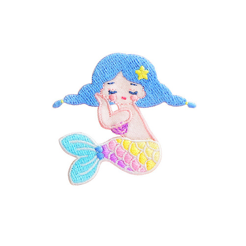 Coral Mermaid Dolphin Shell Embroidery Sticker Switch Sticker Mobile Phone Case Tablet Decoration DIY Clothes Wholesale