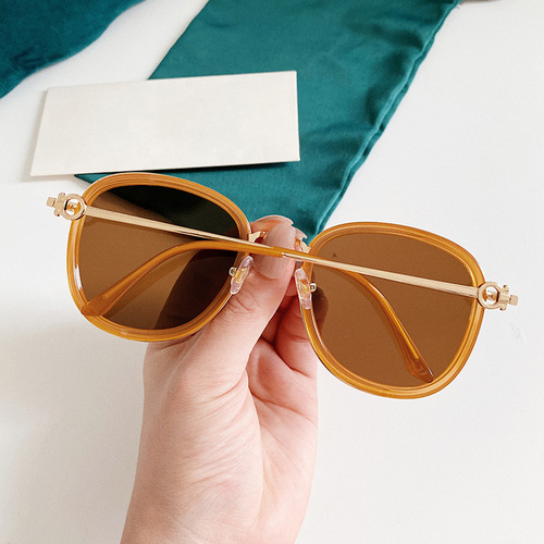 Qianai's new sunglasses for women G's creative round frame anti-UV sunglasses Internet celebrity fashion sunglasses