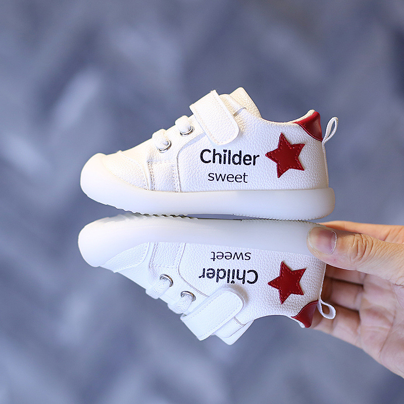 Caidi AI Primavera y otoño Nuevos zapatos para niños pequeños Zapatos blancos Zapatos de bebé para niñas Zapatos de bebé transfronterizos para niños
