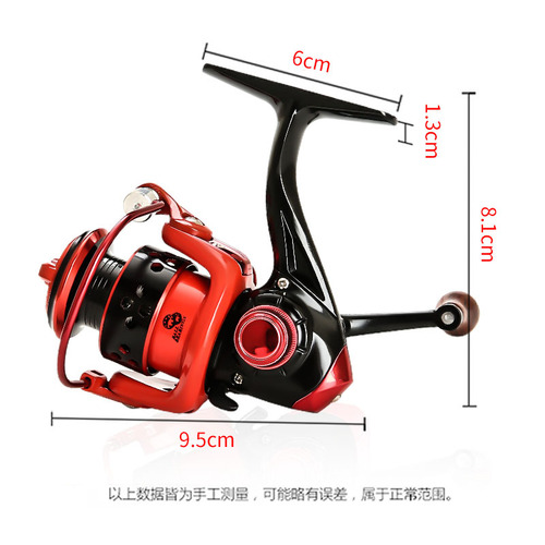 Fishing Delai Red Boy's gapless small mini spinning wheel metal fishing wheel Luya wheel horsemouth fish wheel fishing reel
