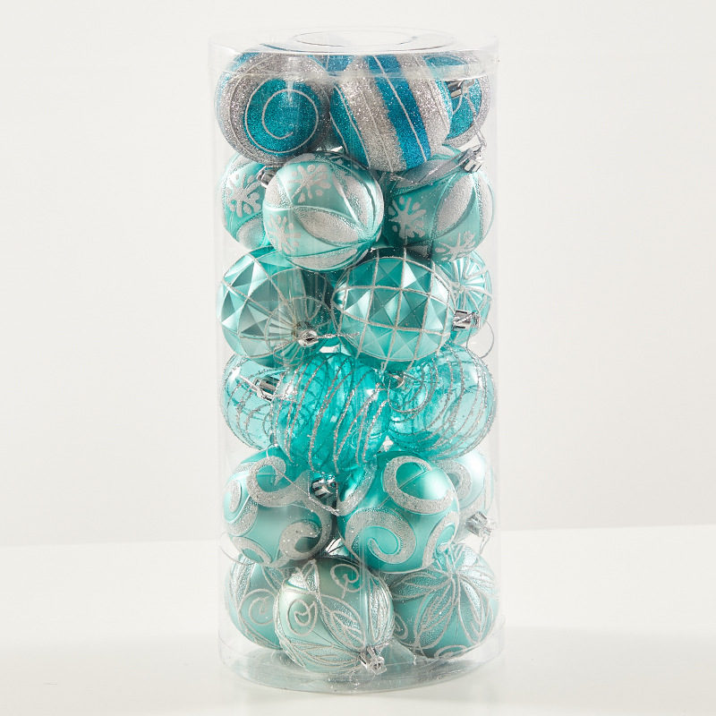 Bolas de Navidad pintadas de 8cm Bolas de Navidad pintadas a mano Bolas de galvanoplastia Decoraciones de Navidad Hotel Centro Comercial Techo Decoración