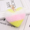 Fashionable plush keychain heart shaped for beloved, pendant, wholesale