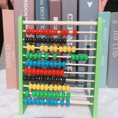 Cálculo de matemáticas en el jardín de infantes cuenta niños Abacus rack suma y resta educación temprana con diez pasos de bloques de contador
