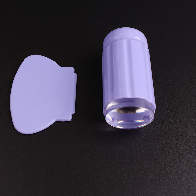 Nuevo sello de silicona transparente para decoración de uñas con cabezal de silicona suave totalmente transparente de 2.8 cm, herramienta de transferencia de plantillas, accesorios.
