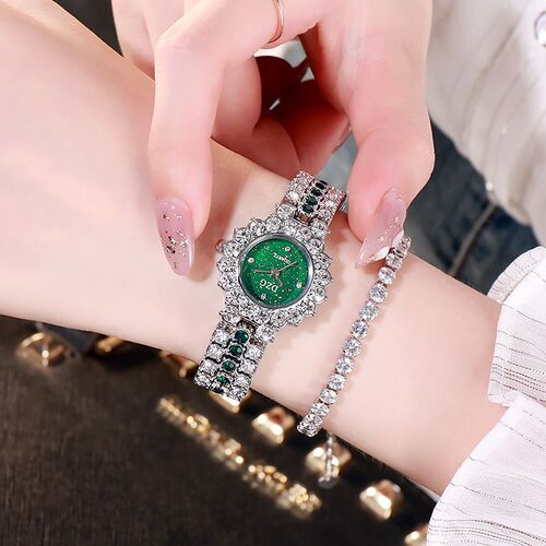 Tennis Chain Wrist watch set diamond-set gypsophila row diamond bracelet watch