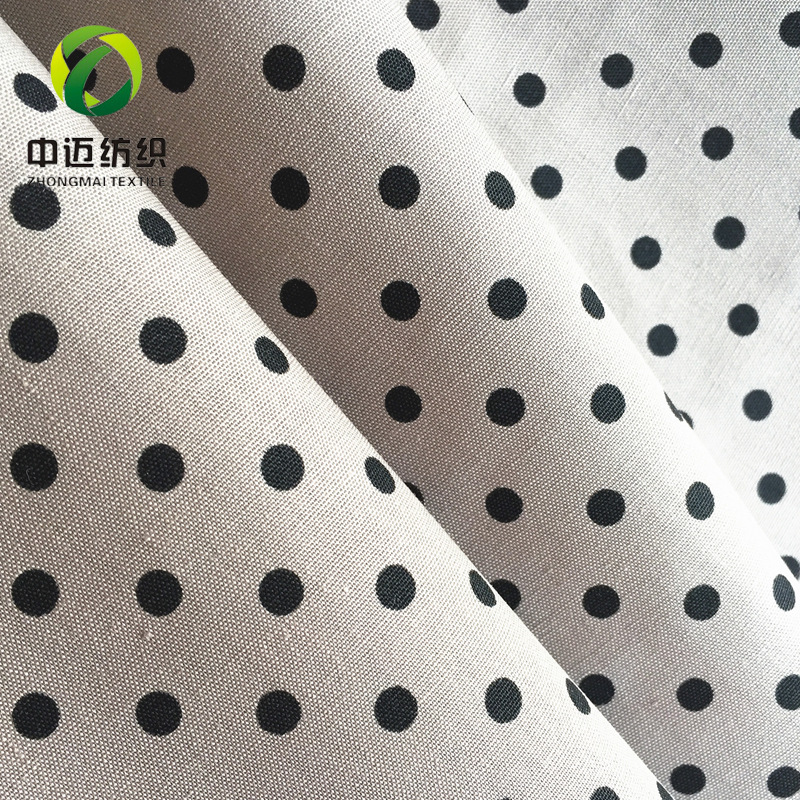 厂家直销 圆点印花布点点布TC印点点布玩具DIY工艺品用布