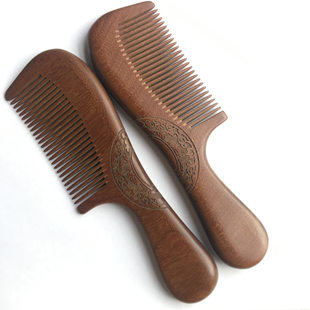 Carved brush golden sandalwood green sandalwood, Birthday gift