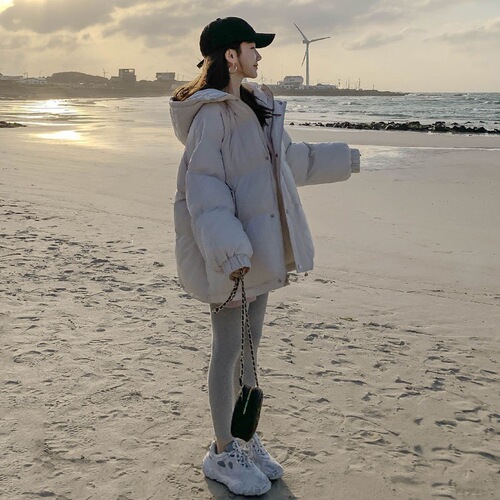 Down jacket women's short Korean style loose cotton coat winter thickened student coat small cotton jacket trendy bread coat