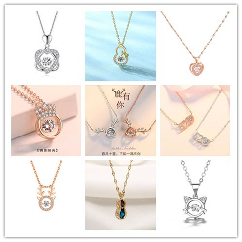 [Titanium Steel Plated with Real Gold] Beating Heart Korean Style Simple One Deer With You Necklace Same Style Accessories Women 520
