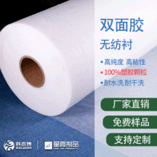 双面胶无纺衬 服装布料用热熔双面粘胶膜 耐水洗 150cm宽
