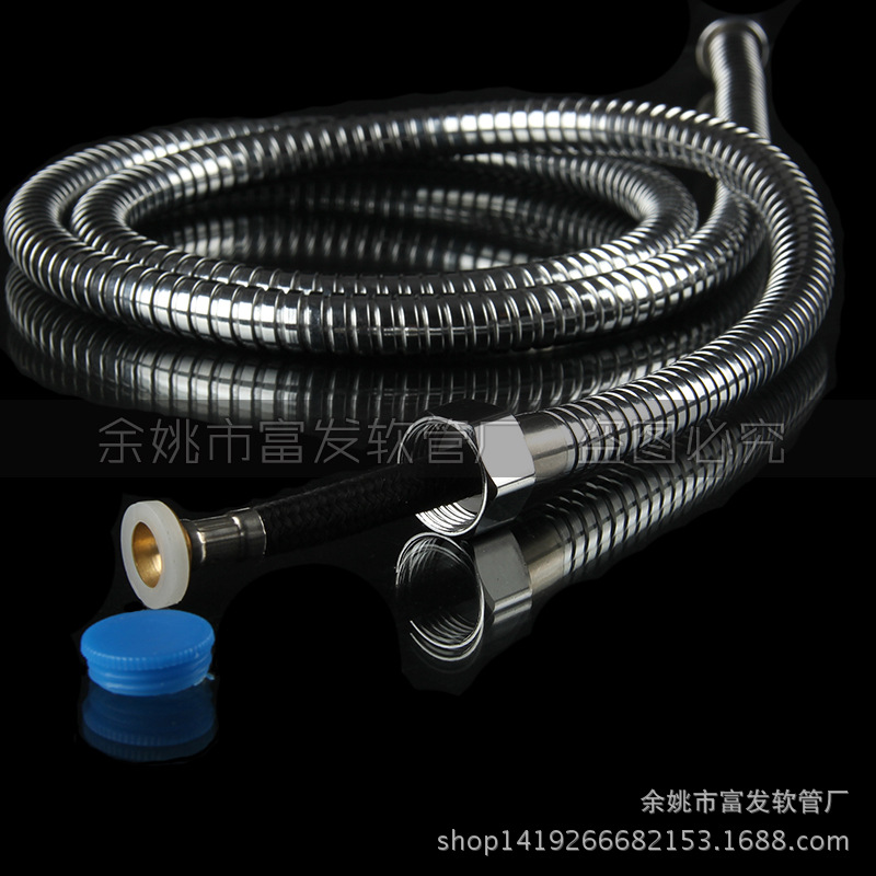 双扣抽拉不锈钢现货供应水洗1.5米高压淋浴软管批发花洒管