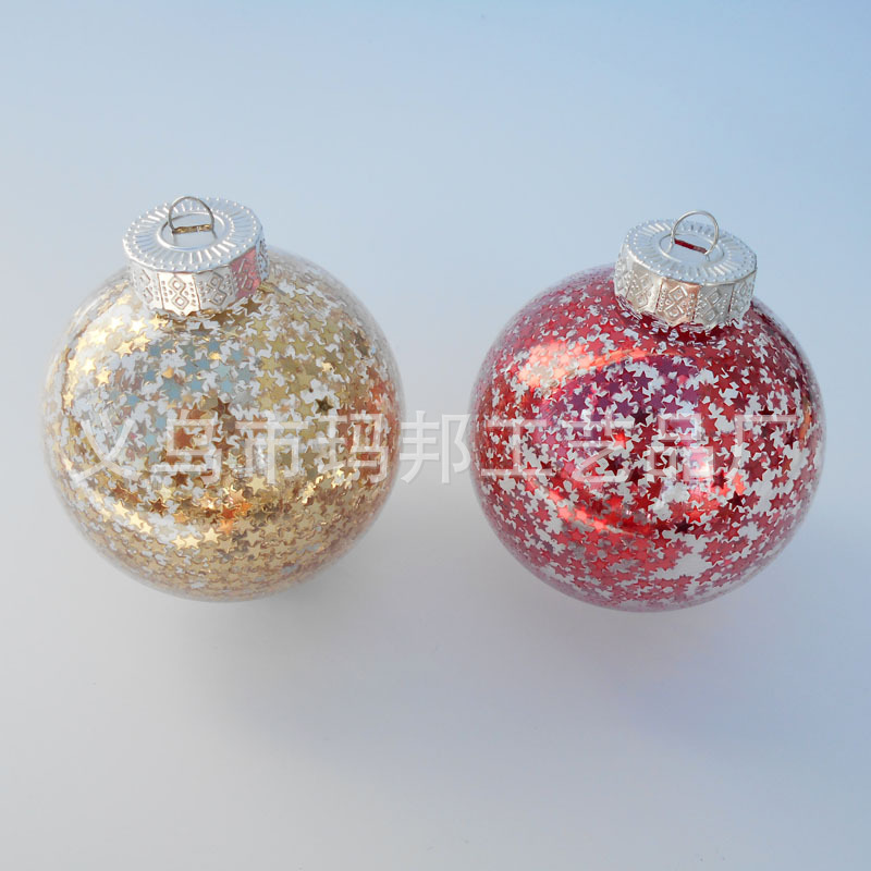 Built -in pentagram sequins transparent plastic ball Christmas…