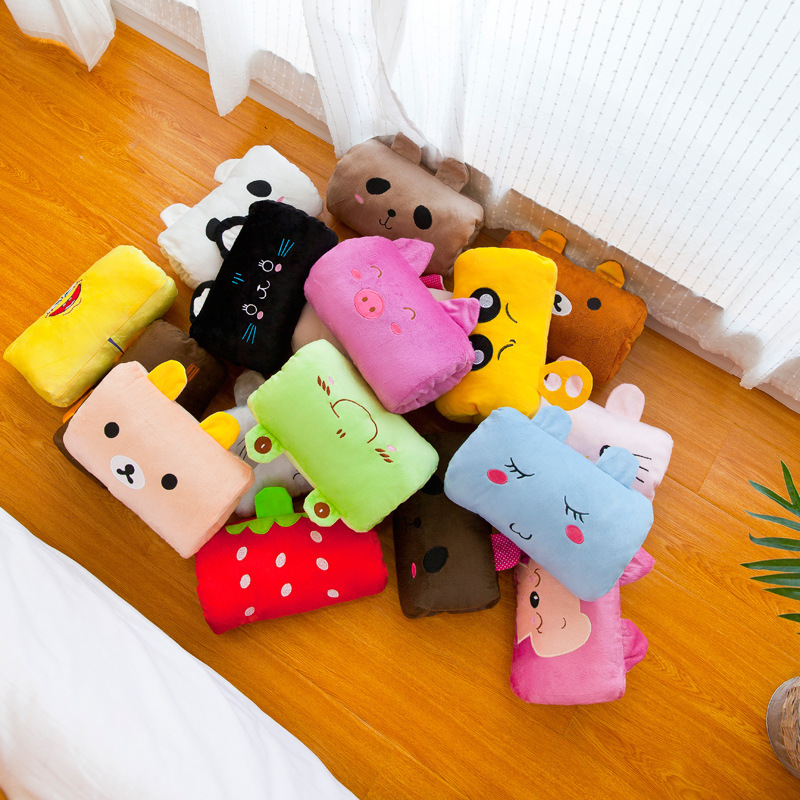 Invierno felpa juguete mano más cálido almohada tira de dibujos animados mano más cálido cojín empresa LOGO regalo fábrica al por mayor