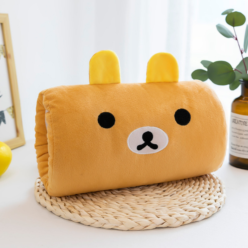 Invierno felpa juguete mano más cálido almohada tira de dibujos animados mano más cálido cojín empresa LOGO regalo fábrica al por mayor