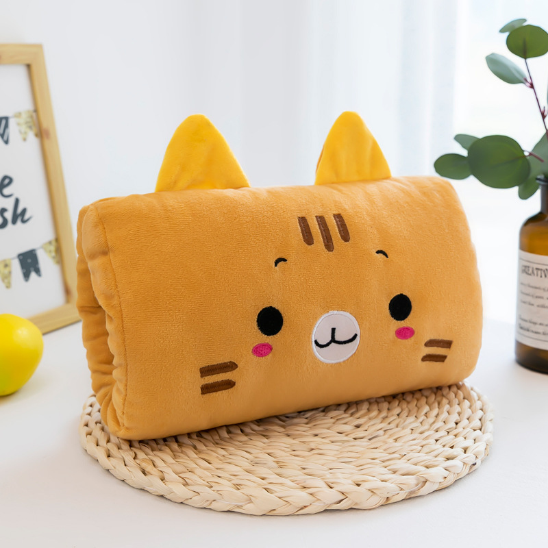 Invierno felpa juguete mano más cálido almohada tira de dibujos animados mano más cálido cojín empresa LOGO regalo fábrica al por mayor