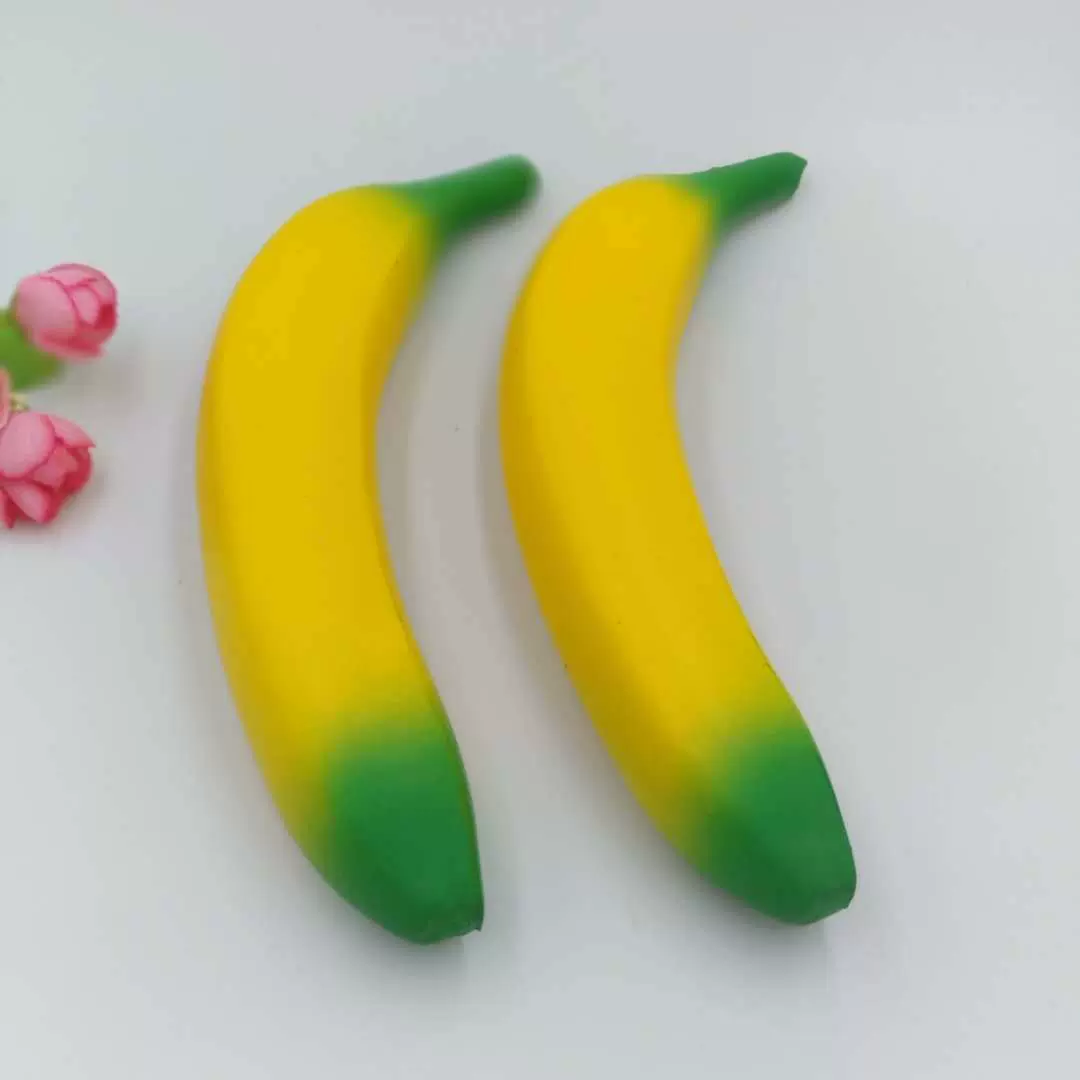 PU慢回弹新奇减压喷漆款Squishy仿真水果香蕉捏捏乐玩具工厂直供