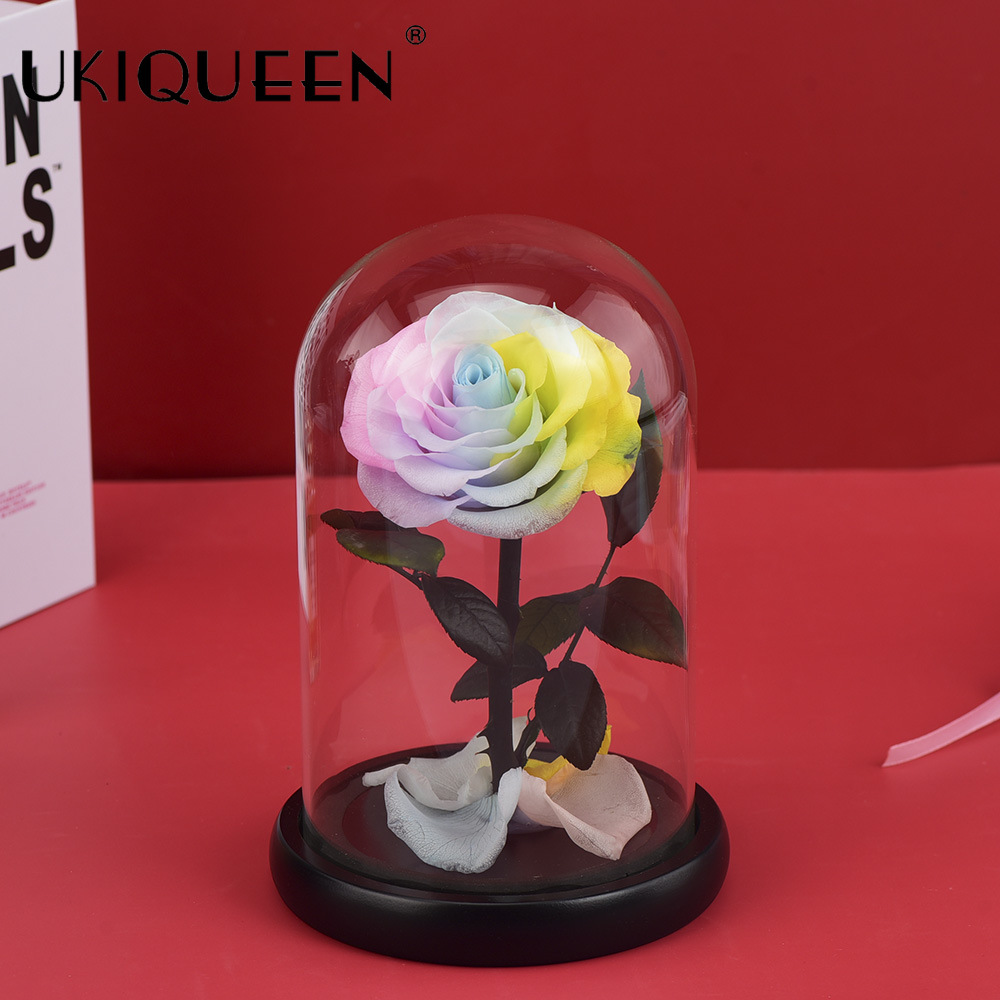 Rosa eterna de Yunnan, pequeño príncipe, adorno en cúpula de cristal, regalo de San Valentín, suministro directo del fabricante, ramo al por mayor transfronterizo
