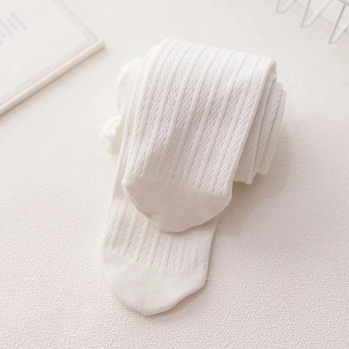 Baby Girl Knee-High Socks for Autumn/Winter, Knit Ribbed Padded Children's Leggings, Small Kids Thicker Warm Knee-High Socks