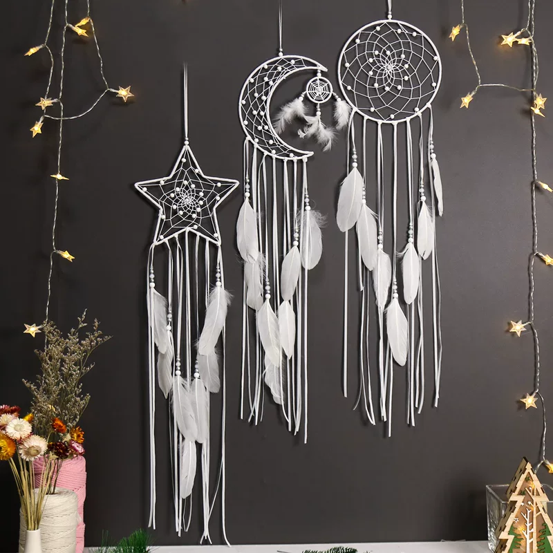 Полумесячная Хинсин дом decoration Dream Catcher Харадзюку оформление стенное подвесное фанера Dream Catcher Dream Network подвеска