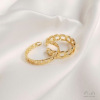 Tide, one size ring handmade, 14 carat, golden color