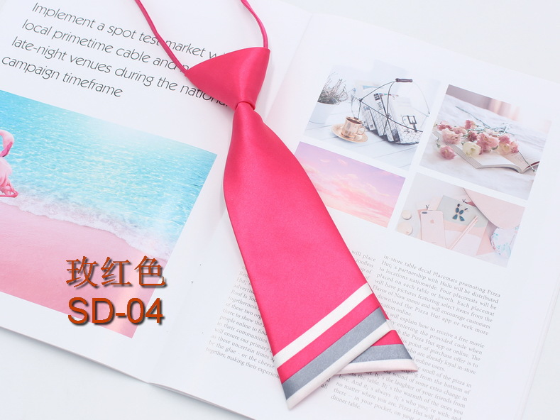 Pajarita de doble cuchillo de estilo coreano para mujer, arco de doble capa a juego con el color de la cara de seda, pajarita uniforme JK de estilo universitario al por mayor de fábrica