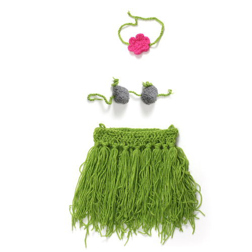 Cross-border hot-selling newborn baby photography clothing, versatile baby photo props for 100 days, hand-knitted grass skirt