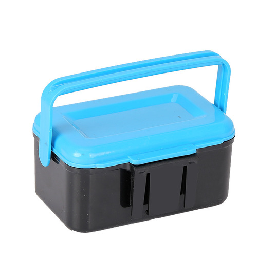 New handle red worm box, multifunctional breathable earthworm box, bait box with clip, waist hanging live bait box, fishing gear