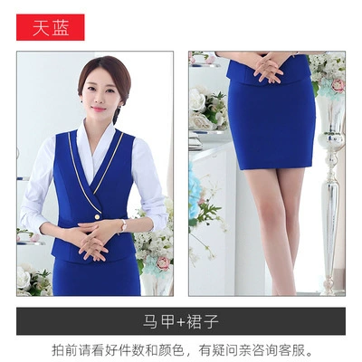 Е Air Sister Uniform Professional Set Airlines Interview Period Customer Service Receive KTV waiter Beauty Artist Work Server Women
