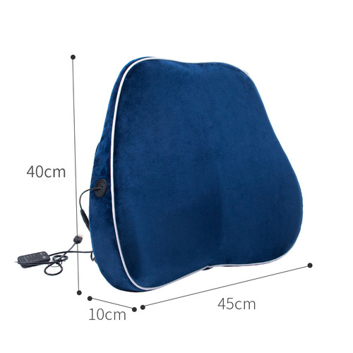 New winter heated lumbar memory foam cushion solid color office seat lumbar support hot compress cushion