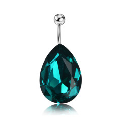 European and American Fashion Stainless Steel Body Piercing Water Drop Shape Navel Ring Navel Ring Best Selling Q00220
