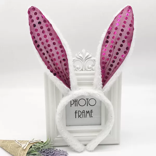 Rose red sequins rabbit