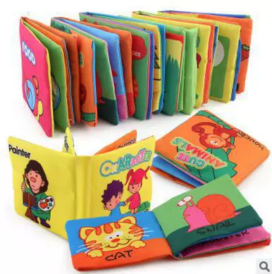 Three dimensional cloth book, digital cognitive ecological toy, early education, English