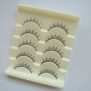 Natural eyelashes 5 pairs of handmade false eyelashes cross style eyelashes beauty naked Taobao wholesale