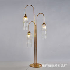 Manufacturer direct supply new wedding 3-head tip bubble crystal ice strip road guide simple and fashionable wedding hall stage decoration lamp 