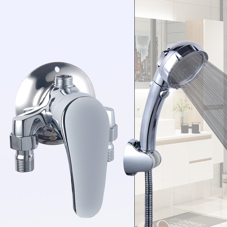All copper open shower faucet triangle shower solar water heater mixing valve open tube shower faucet All copper open shower faucet triangle shower solar water heater mixing valve open tube shower faucet