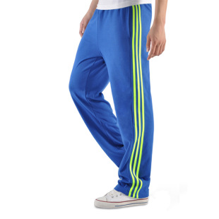 Three Bar Sports Pants Men's Spring and Autumn Thin Cotton Running Training Pants Fleece-Lined Thickened Knitted Casual Pants