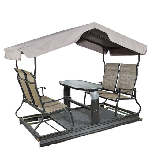 Outdoor Power Leisure Swing Chair Adult Cast Aluminum Swing Chair Four Person Outdoor Swing Chair Double Garden Courtyard Swing Chair