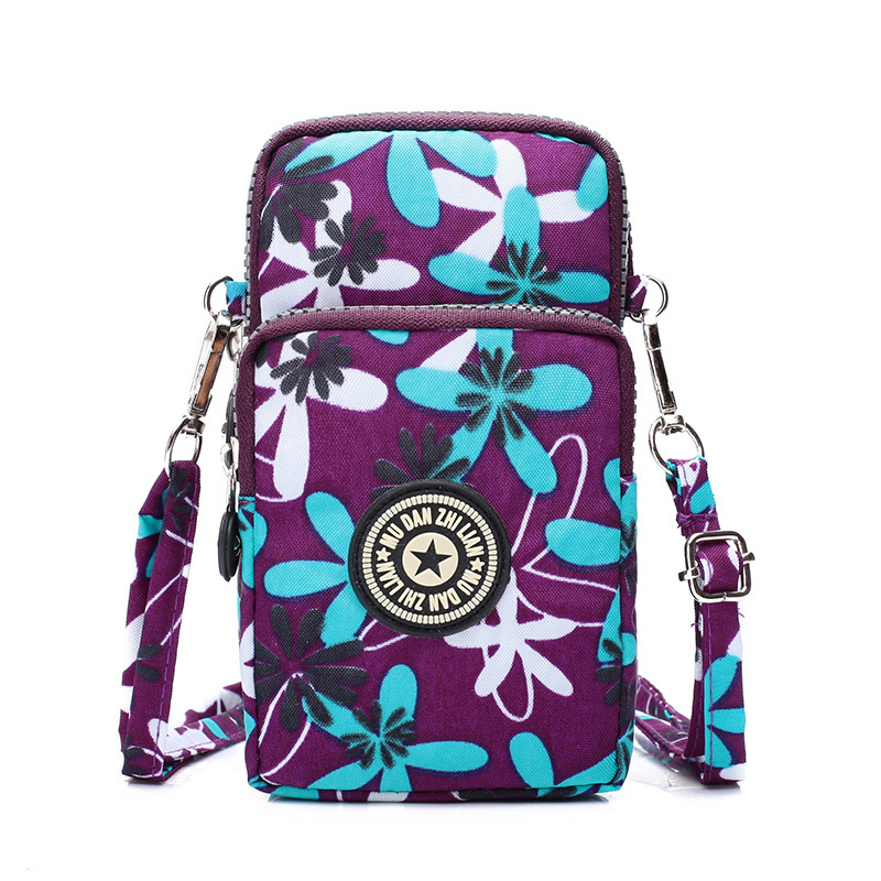 Nuevo bolso para teléfono móvil bolso de lona coreano monedero de nailon diagonal bolso para correr al aire libre bolso de brazo deportivo