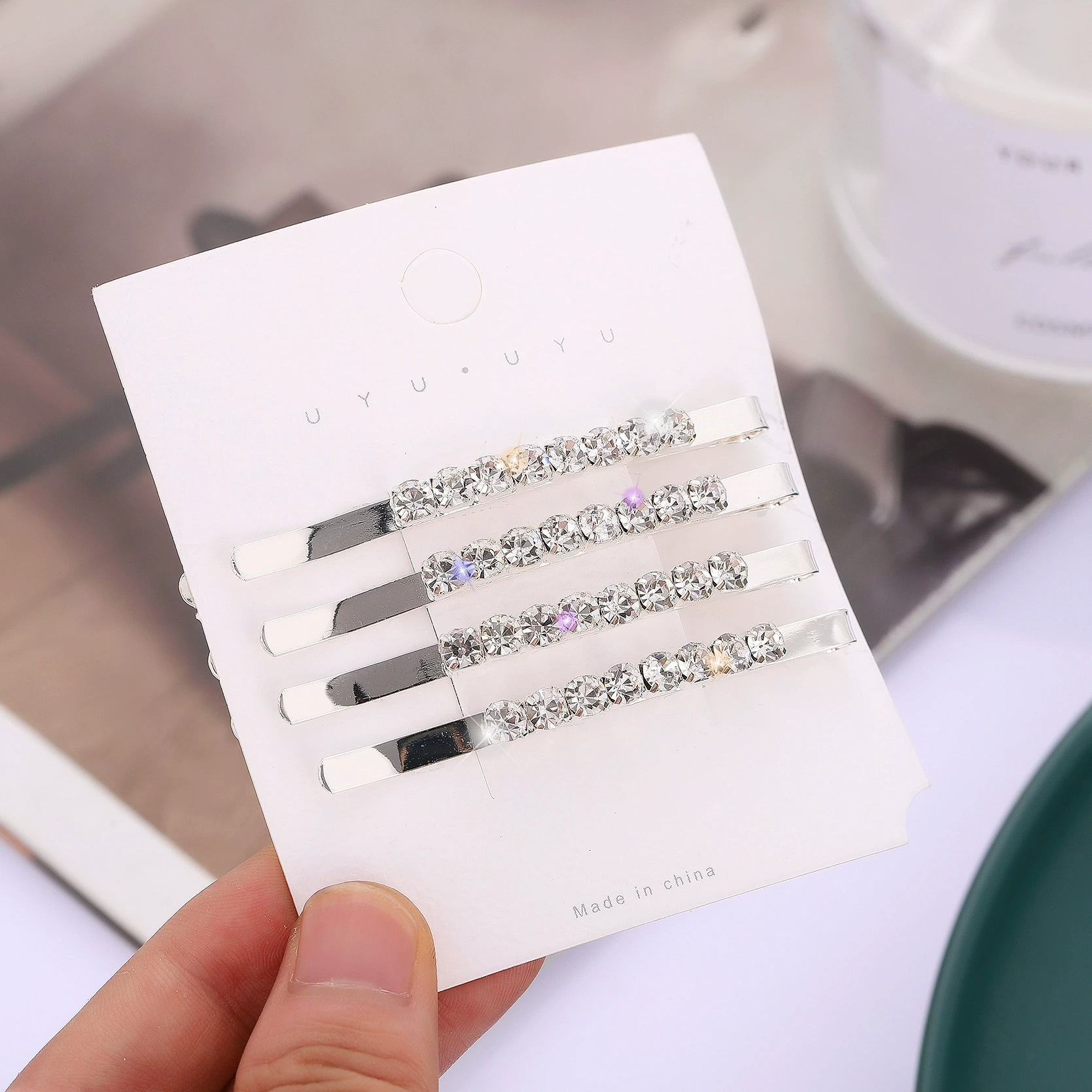 Taobao Jinni Jennie's корейская версия заколки, клипса, стразовая девушка выпускает карту
