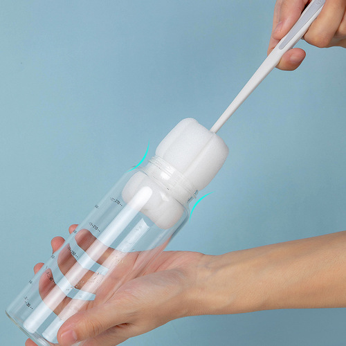 Sponge cup cleaning brush long handle thermos cup cleaning brush household water cup washing bottle brush no dead angle contrast brush