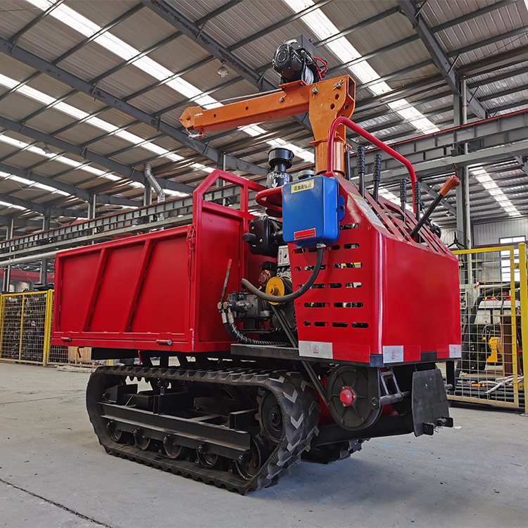 手扶履带运输车 1吨小型履带运输车 农用柴油翻斗车济宁现货